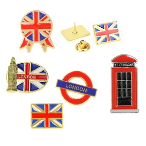 Popular Colorful Plated UK, Gold Years Commemorate Country Flag Coin/