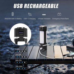 4 trong 1 pin Powered sạc cắm trại Đèn ngoài trời di động LED Gấp Cắm Trại đèn lồng với bộ sạc điện thoại - Product Image 5