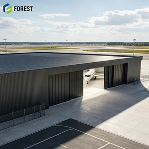 Hangar para Aviones con Estructura de Acero Resistente a la Intemperie, Edificio Prefabricado de Gran Capacidad para Almacenamiento de Aviones - Product Image 1