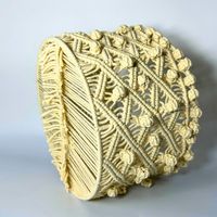 Panier de rangement JNC macramé en coton naturel fait à la main décoratif mur maison Art Style pliable Vietnam origine disponible différent