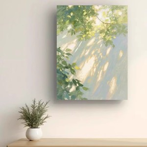 Light And Shadow <b>Plant</b> Oil Canvas Decorative Painting Rectangle White <b>Frame</b> Landscape <b>Plants</b> And Flowers Inkjet Printing - Product Image 1