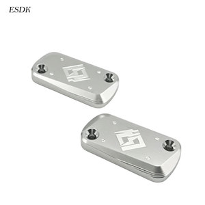 מכסה מיכל נוזל בלמים מאלומיניום CNC לאופנוע אולטרה בי, זוג מכסי מיכל שמן למשאבת בלם קדמית - Product Image 4