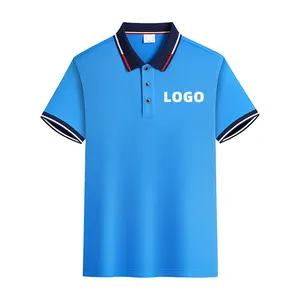 Benutzer definierte Polo Jersey 100% Baumwolle Stoff Kurzarm Stickerei Logo Farbe Polo T -Shirt