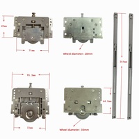 Système de roulettes de porte coulissante suspendue Greenstar Factory, moderne, populaire, à double fermeture douce, silencieux et durable pour armoire