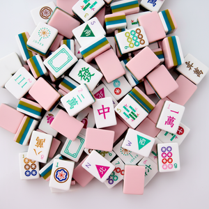 <span class=keywords><strong>Juego</strong></span> <span class=keywords><strong>de</strong></span> Mahjong Americano Portátil Premium, Diseño <span class=keywords><strong>de</strong></span> Fichas Acrílicas en Color Rosa Brillante, para el Hogar, Ocio y Entretenimiento - Product Image 6