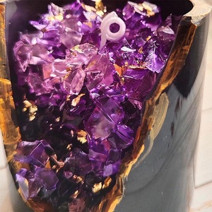 Aromathérapie Aroma Aromatique Décor À La Maison Décoration Artisanat Bougies En Cristal De Guérison Cristaux De Feuille D'or Cadeau De Luxe Bougie Parfumée - Product Image 6