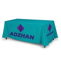 Housse de table personnalisée pour événements, fêtes, mariages – Décoration extensible en spandex, ajustée, lavable, durable, pour drapeaux et bannières