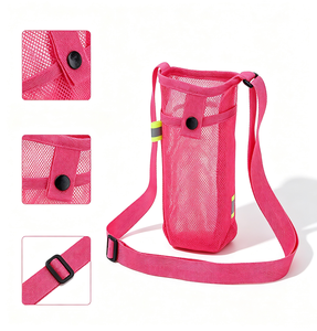 Sangle de transport personnalisée en maille pour bouteille d'eau, légère (100g), portable, réglable, pour camping, extérieur, été, multi-usages - Product Image 2