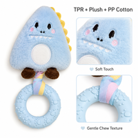 Jouet pour chien en peluche TPR en forme de beignet, couineur, pour petits chiens, jouet interactif à mâcher pour la dentition