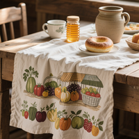 Hoshom – Serviette de cuisine de Noël 100 % coton, torchon imprimé personnalisé, cadeau saisonnier pour la maison, faible MOQ, prix d'usine, fournisseurs en gros