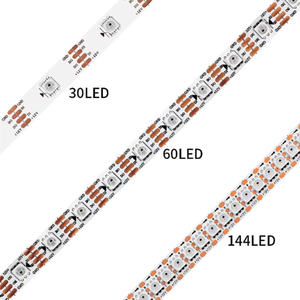 Striscia <span class=keywords><strong>LED</strong></span> Flessibile in Rame RGB SPI DC12V con IC Integrato WS2818 30/60/144 <span class=keywords><strong>LED</strong></span>/M, Controllo App Wi-Fi, Indirizzabile Individualmente, IP65 - Product Image 3