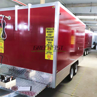 Remorque alimentaire mobile Greenfist GF-S500 de 4,2 mètres, camion de restauration rapide commercial, 220V, capacité personnalisable, entièrement équipée, en acier inoxydable