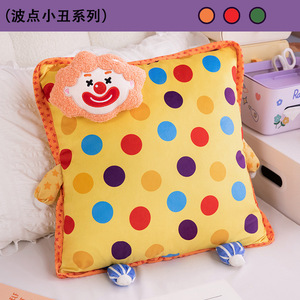 Cuscino due in uno cartone animato orso peluche scarpe da Clown a pois con fodera in rete ricamata in cotone PP Stress da prodotto transfrontaliero - Product Image 6