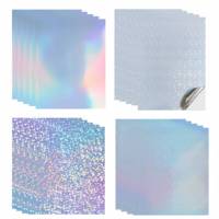 Vinyle Imprimable Holographique Format A4, Papier Autocollant Imperméable Effet Arc-en-ciel en PET, pour Imprimante Laser et Jet d'Encre