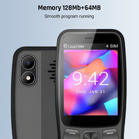 2,8 pulgadas 2G 4 Tarjeta SIM función de teléfono MTK6260A sistema RTOS 64MB 128MB memoria 5000mAh batería de larga Cámara Dual 0.3MP teléfono móvil