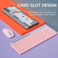 Clavier sans fil BT 2.4G, clavier de bureau avec touches chocolat, disposition compacte, clavier sans fil pour ordinateur