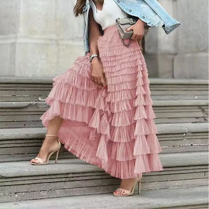 Vente chaude femmes élégantes grande taille robe <span class=keywords><strong>longue</strong></span> pli imprimé léopard Wrap <span class=keywords><strong>Tulle</strong></span> <span class=keywords><strong>jupe</strong></span> Style uni femmes élégantes dames <span class=keywords><strong>jupe</strong></span> - Product Image 1