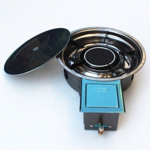 Table ronde à gaz <span class=keywords><strong>Tepanyaki</strong></span> japonaise pour barbecue d'intérieur dans les restaurants, table de grill avec ventilateur pour équipement de barbecue - Product Image 3