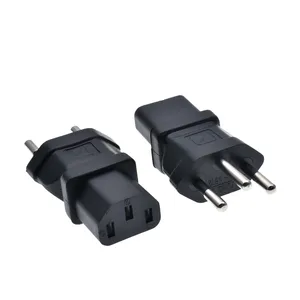 3 Prong Plug Adapter Swiss 3 Prong SEV1011 Plug To IEC 60320-C13 For Use As A Swiss PC Computer Monitor Or Printer Power Cord