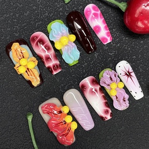 10 Uds. <span class=keywords><strong>Uñas</strong></span> Postizas Hechas a Mano, <span class=keywords><strong>Elegantes</strong></span>, <span class=keywords><strong>de</strong></span> Lujo, Brillantes, <span class=keywords><strong>Acrílicas</strong></span> Gruesas, Manicura Artificial, Gel UV, Talladas, Duraderas - Product Image 3