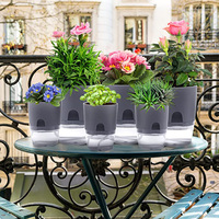Vente flash : Pots auto-arrosants pour plantes, pots à évacuation d'eau, pots de 4,1 pouces pour violettes africaines avec corde en coton pour toutes les plantes d'intérieur et fleurs