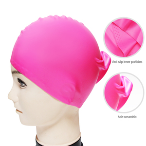 Bonnet de bain en silicone professionnel de haute qualité pour cheveux longs, avec logo personnalisé, idéal pour femmes et dreadlocks - Product Image 3
