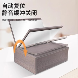 Concealed Furniture Hinge Stainless Steel Flush Mount Soft Closing Hardware Accessory <b>Modern</b> Design Silver Color - Product Image 5