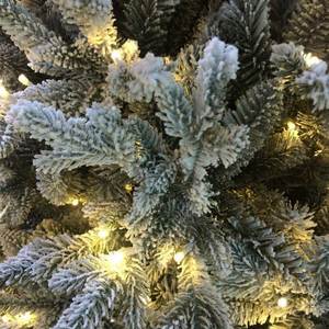 6/7.5FT Artificial Flocked White Pre-Lit PE PVC Mix <b>Christmas</b> Tree With CE ROHS Standard - Product Image 2