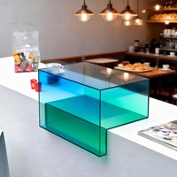 Support publicitaire en acrylique transparent pour bannière extérieure personnalisée, idéal pour les bureaux et les bâtiments, support décoratif orange en gros pour logo