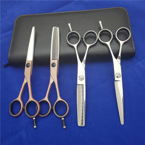 Ciseaux de coiffure professionnels personnalisables 6,0 pouces Or rose Acier inoxydable 440C Ciseaux plats pour droitiers - Product Image 4