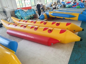 ZHENGKU jeu d'eau jouet 10 places Tube remorquable eau <span class=keywords><strong>banane</strong></span> bateau <span class=keywords><strong>gonflable</strong></span> mouche poisson pour lac/océan/<span class=keywords><strong>plage</strong></span> - Product Image 6