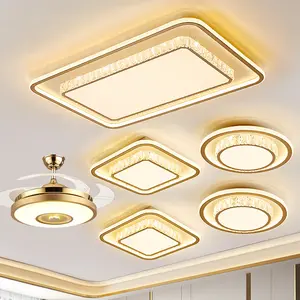 Luxe Kristallen Plafondlamp Woonkamer Lampen Led Eenvoudige Moderne Led Home Hotel Decor Verlichting Mooie Dimbare Plafondlamp