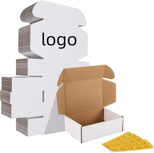 Cajas de Envío Resistentes con Impresión de Logotipo Personalizado, Cajas de Cartón Corrugado Negro para Embalaje de Sombreros y Ropa, Materiales Reciclados, Cuatro Colores - Product Image 1
