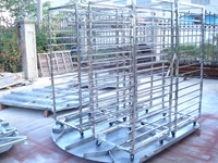 Grand Four de Cuisson Rotatif Industriel à Grande Capacité pour 2 Chariots et 64 Plaques, Équipement de Boulangerie avec Pétrin