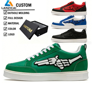 Chaussures de basketball pour hommes en cuir véritable de haute qualité, marque OEM, chaussures basses pour la marche, chaussures de sport, logo personnalisé, chaussures de skateboard - Product Image 1