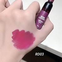 Gloss à lèvres rouge mat effet bouteille de vin, longue tenue, non-collant, à base de minéraux, 8 ml
