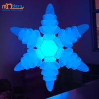 Ballon gonflable à éclairage changeant de couleur avec ventilateur intégré et étanche pour la décoration de plafond d'événements intérieurs 6-8 pieds