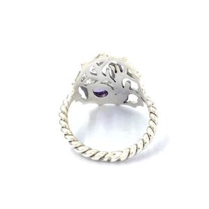 แหวนพลอยอเมทิสต์ เงินแท้ 925 แหวนพลอยทำมือ คอลเลคชั่นแหวนเงินคุณภาพ ราคาขายส่ง - Product Image 3