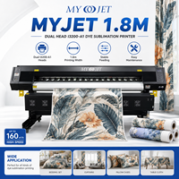 Imprimante à sublimation thermique automatique haute vitesse, nouvelle, 1,8 m, deux têtes I3200 A1 MYJET, 42 m/h, 1 an de garantie, impression textile
