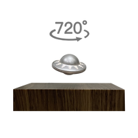 Mini jouet OVNI flottant incroyable, OVNI flottant avec LED à l'intérieur, projecteur d'étoiles rotatif à 720°, lampe de table pour la décoration de la maison, chambre à coucher, cadeau