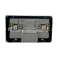 Offre Spéciale pour la maison pour le bureau sans vis poli chrome 2 gang 2 ports chargeur usb 13A prise de courant murale