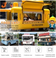 Camión de Helados de Acero Inoxidable de 12 pies y Remolque de Comida Móvil con Servicio de Hot Dogs y Bocadillos