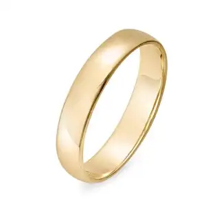 Anel de ouro amarelo liso 10k/14k/18k/24k, anel com faixa de casamento para homens e mulheres lisos de 3mm