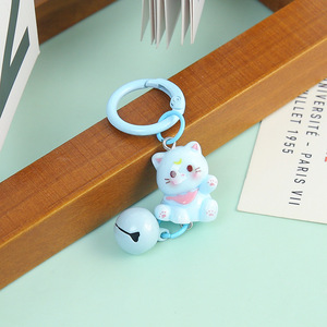Đầy Màu Sắc Phim Hoạt Hình Mèo Con Nhựa Handmade <span class=keywords><strong>Keychain</strong></span> Chuông Phụ Kiện Mùa Xuân Clip Dễ Thương Mặt Dây Chuyền Cho Cô Gái Của Túi Bao Bì Trang Trí - Product Image 6