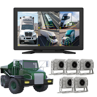 Cámara para Auto con Grabación en Bucle, Pantalla IPS de 10.1 Pulgadas, Lente Dual, 5 Cámaras, Visión Nocturna de Alta Definición