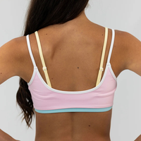 Maßgefertigter Damen-Sport-BH mit Doppelschichten, Verstellbaren Dünnen Spaghettiträgern, Leichtgewichtig, Butterweich, Dehnbar und Stylisch Formgebend