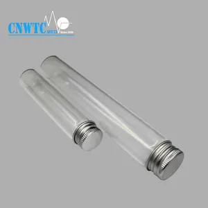 Glass Tubes Laboratory Round Flat Bottom 16*150mm 18*180mm Autoclavable Glass Test Tube With Aluminum Screw Cap