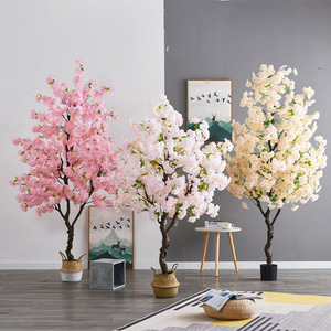Cây <span class=keywords><strong>bonsai</strong></span> nhân tạo Nhật Bản sakura hoa anh đào lụa hoa cây 1.2m trong cây cảnh cho trong nhà ngoài trời trang trí đám cưới 1.6m - Product Image 5