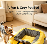 Sportwagen-Stil Hundebett Auto-förmiges Polyester-Haustier-Sofa Ganzjährig Nutzbar PP-Baumwollfüllung Keine Montage Erforderlich für Mittelgroße/Kleine Hunde