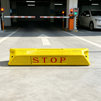 Butée de stationnement en plastique jaune avec impression couleur personnalisée, stable et antidérapante, pour garage résidentiel privé